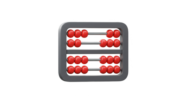 Illustration of Wooden Abacus Calculator for Math Education Tool