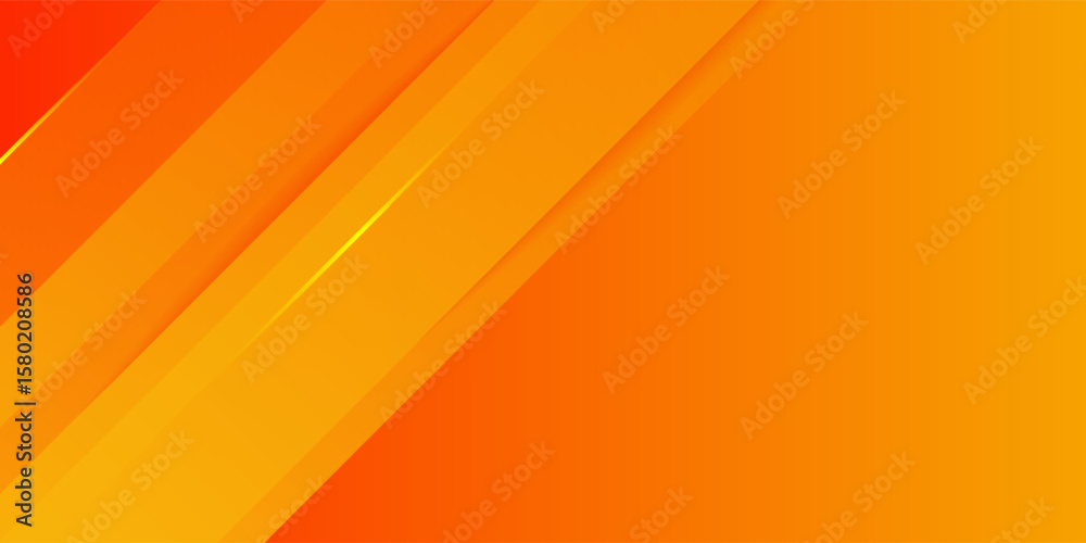 Poster minimal orange background vector. abstract yellow and orange warm tone background with simple lines.