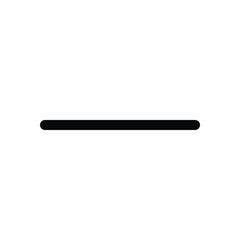 Outline minus icon to remove, deduct, or decrease