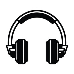 Vibrant vector icon illustrating audio technology with headphones, perfect for designs related to music, sound, and entertainment