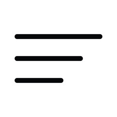 Outline menu icon for lists, options, and navigation