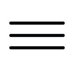Outline menu icon for lists, options, and navigation