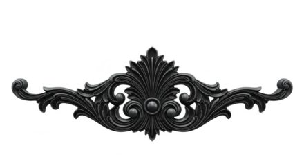 Isolated Black Vintage Frame Ornament Luxury Decoration Element