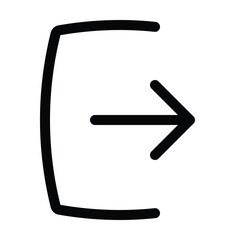 Outline log out icon for sign-out or exit functionality