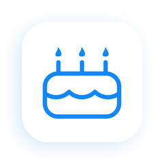 Birthday Cake with Candle and Cream Layers