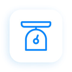 Analog Kitchen Scale Vector with Classic Style Design
