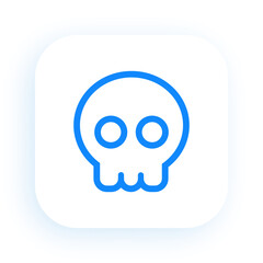 Minimal Skull with Hollow Eyes and Clean Lines