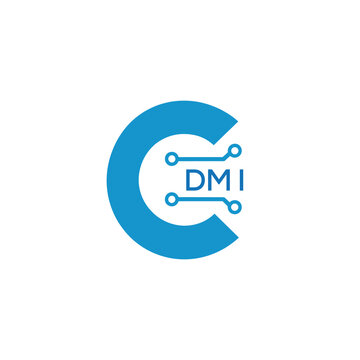 Classic Shield Logo with Stars and DMI Letters &ndash; Premium Badge or Security Brand Identity. DMI Letter Logo.
