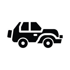 Fototapeta premium vintage car glyph icon illustration vector graphic.eps