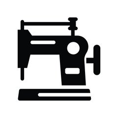 sewing machine glyph icon illustration vector graphic.eps