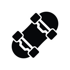 skateboard glyph icon illustration vector graphic.eps