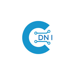 Classic Shield Logo with Stars and DNI Letters – Premium Badge or Security Brand Identity. DNI Letter Logo.
