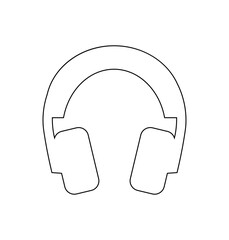 headphones big music on head sound