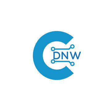 Classic Shield Logo with Stars and DNW Letters &ndash; Premium Badge or Security Brand Identity. DNW Letter Logo.
