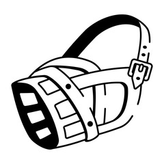 A hand drawn style icon showing dog muzzle  
