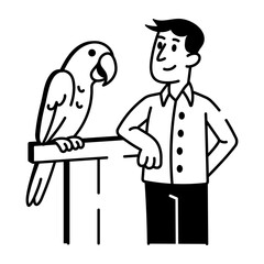 A sketchy style icon depicting pet carrier  
