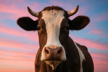 A Cow's Gaze at Dusk
