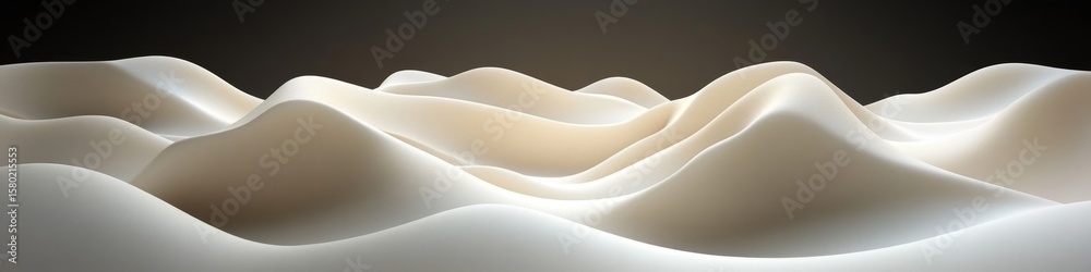 Poster elegant creamy waves texture design featuring delicate undulating patterns in soft ivory gradient