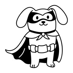 A doodle style icon showing pet costume  
