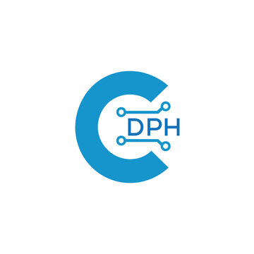 Classic Shield Logo with Stars and DPH Letters &ndash; Premium Badge or Security Brand Identity. DPH Letter Logo.
