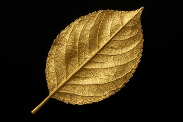 A Lone Leaf Against a Black Canvas