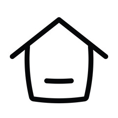 Outline home icon for homepage, house, or building links