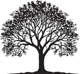Fototapeta premium Tree silhouette Vector | Minimalist & Trendy Tree Silhouette Design | Unique & Stylish Tree Artwork for Vector design 