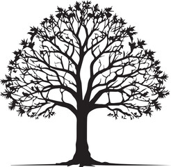 Tree silhouette Vector | Minimalist & Trendy Tree Silhouette Design | Unique & Stylish Tree Artwork for Vector design	
