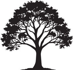 Tree silhouette Vector | Minimalist & Trendy Tree Silhouette Design | Unique & Stylish Tree Artwork for Vector design	
