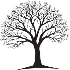 Obraz premium Tree silhouette Vector | Minimalist & Trendy Tree Silhouette Design | Unique & Stylish Tree Artwork for Vector design 
