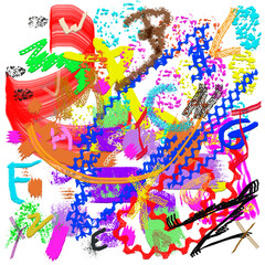 art conceptuel, lettres alphabétiques, PNG fond transparent