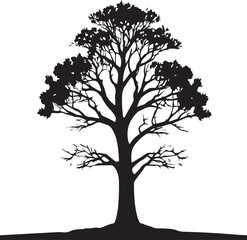 Fototapeta premium Tree silhouette Vector | Minimalist & Trendy Tree Silhouette Design | Unique & Stylish Tree Artwork for Vector design 