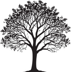 Tree silhouette Vector | Minimalist & Trendy Tree Silhouette Design | Unique & Stylish Tree Artwork for Vector design	

