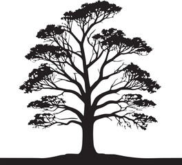 Obraz premium Tree silhouette Vector | Minimalist & Trendy Tree Silhouette Design | Unique & Stylish Tree Artwork for Vector design 