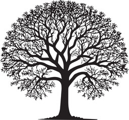 Obraz premium Tree silhouette Vector | Minimalist & Trendy Tree Silhouette Design | Unique & Stylish Tree Artwork for Vector design 