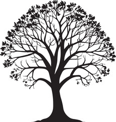 Fototapeta premium Tree silhouette Vector | Minimalist & Trendy Tree Silhouette Design | Unique & Stylish Tree Artwork for Vector design