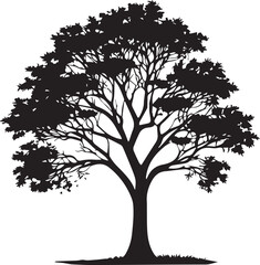 Obraz premium Tree silhouette Vector | Minimalist & Trendy Tree Silhouette Design | Unique & Stylish Tree Artwork for Vector design