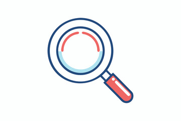 clean thin line magnifying glass search icon