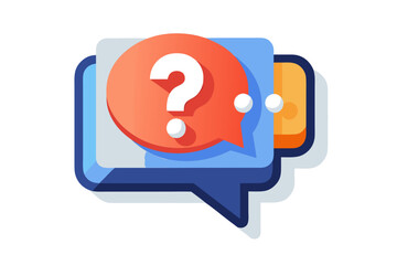 chat bubble bold question alert icon