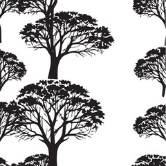 Obraz premium Tree silhouette Vector | Minimalist & Trendy Tree Silhouette Design | Unique & Stylish Tree Artwork for Vector design