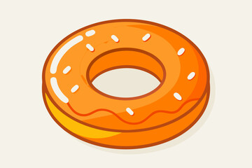 orange donut inflatable swimming ring pool float