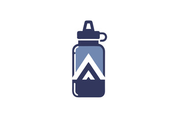 reusable water bottle eco friendly glyph icon,