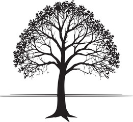 Fototapeta premium Tree silhouette Vector | Minimalist & Trendy Tree Silhouette Design | Unique & Stylish Tree Artwork for Vector design