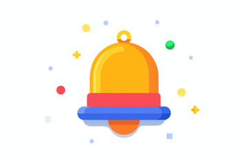 cartoon push notification bell alert icon