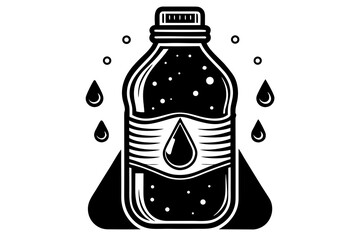 plastic water bottle droplet effect icon
