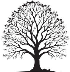 Obraz premium Tree silhouette Vector | Minimalist & Trendy Tree Silhouette Design | Unique & Stylish Tree Artwork for Vector design 