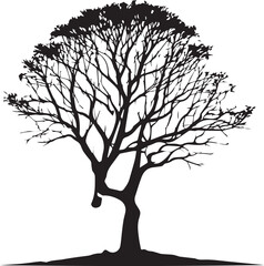 Fototapeta premium Tree silhouette Vector | Minimalist & Trendy Tree Silhouette Design | Unique & Stylish Tree Artwork for Vector design 
