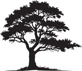 Tree silhouette Vector | Minimalist & Trendy Tree Silhouette Design | Unique & Stylish Tree Artwork for Vector design	
