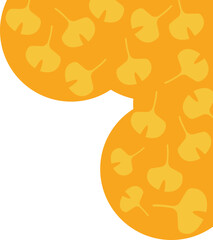 가을 은행잎 배경 테두리 디자인