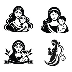 Mother and Baby SVG